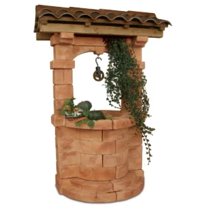 pozzo da giardino Brenta con tetto col. mattone, cod. 06PBTM
