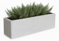 fioriera rettangolare 100x25 col. avorio, cod. 01FR100x25A
