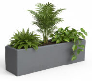 fioriera rettangolare 100x25 col. grafite, cod. 01FR100x25GR