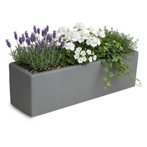 fioriera rettangolare 100x25 col. grafite, cod. 01FR100x25GR