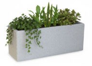 fioriera rettangolare 100x35 col. avorio, cod. 01FR100x35A