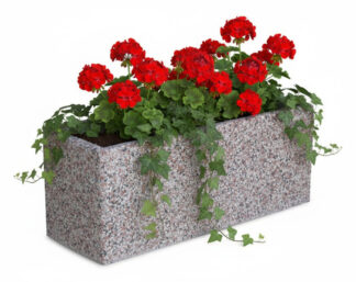 fioriera rettangolare 100x35 ghiaia colorata, cod. 01FR100x35C