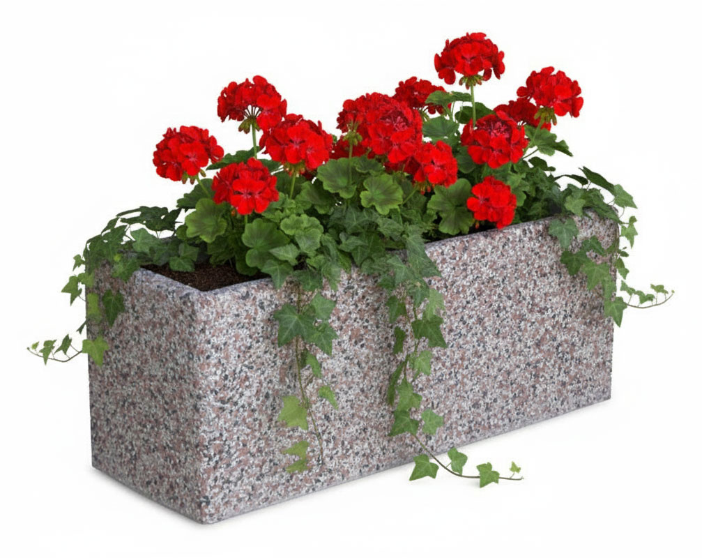 DIYOMR Fioriera In Cemento A Forma Di Tronco Per Piante Grasse - 18,5x9,7x7,9 Cm - Con Foro Di Drenaggio - Color Scuro Naturale