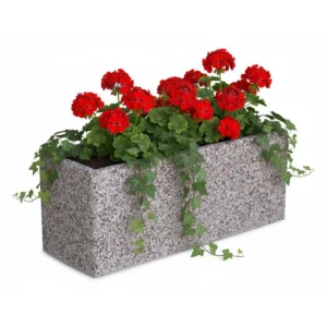 fioriera rettangolare 100x35 ghiaia colorata, cod. 01FR100x35C