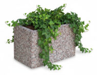 fioriera rettangolare 60x35 ghiaia colorata, cod. 01FR60x35C