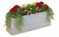 fioriera rettangolare 80x25 avorio, cod. 01FR80A