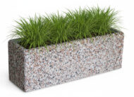fioriera rettangolare 80x25 ghiaia colorata, cod. 01FR80C