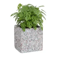 vaso quadrato 35x35 ghiaia colorata, cod. 02VQ35x35C