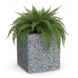 vaso quadrato 35x35 ghiaia di fiume, cod. 02VQ35x35F