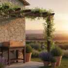 vasca lavello Iseo col. mattone, 03VLISM, esempio di posa generato con IA