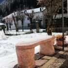 panchina roccia col. rosa antico, cod. 04PRRA, località: Campolongo di Cadore (Belluno)