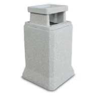 cestino portarifiuti con spegnisigarette col. avorio, cod. 00CPSA