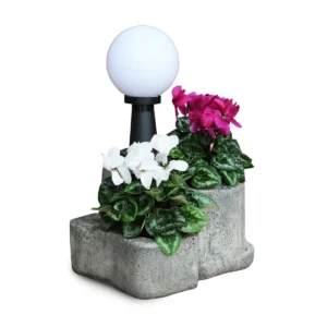 lampada da giardino con base media in finta roccia col. antichizzato, cod. 11PLMATL