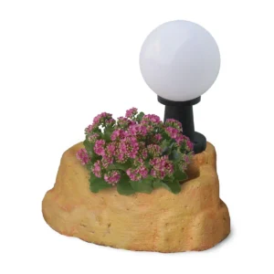 lampada da giardino con base piccola in finta roccia col. pietre del borgo, cod. 11PLPPL