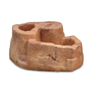 base grande in finta roccia per lampione da giardino col. mattone, cod. 11PLGM