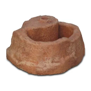 base piccola in finta roccia per lampada da giardino col. mattone, cod. 11PLPM