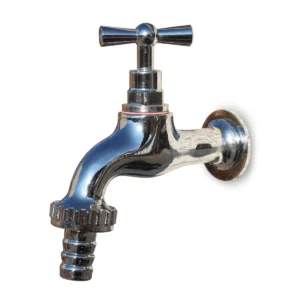 Rubinetto classico cromato, cod. 03RC, con portagomma montato